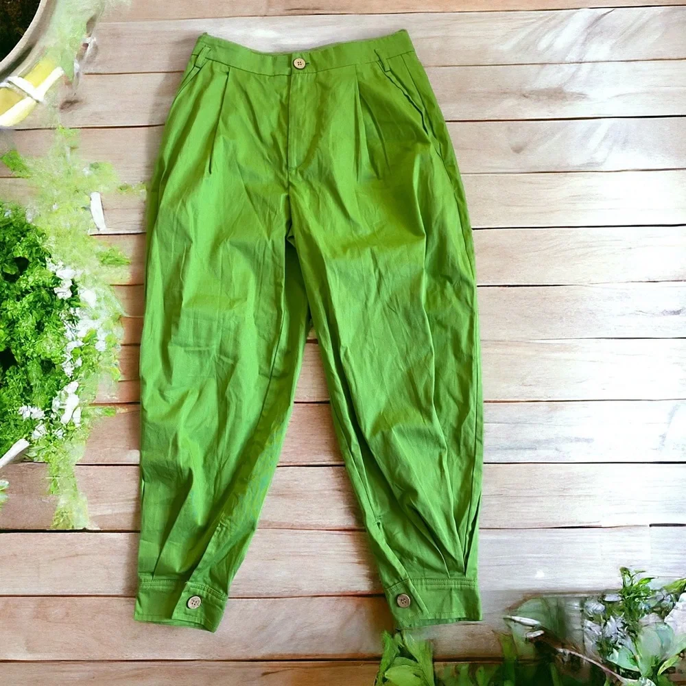 Free People Green Trousers - Picture 2 of 7